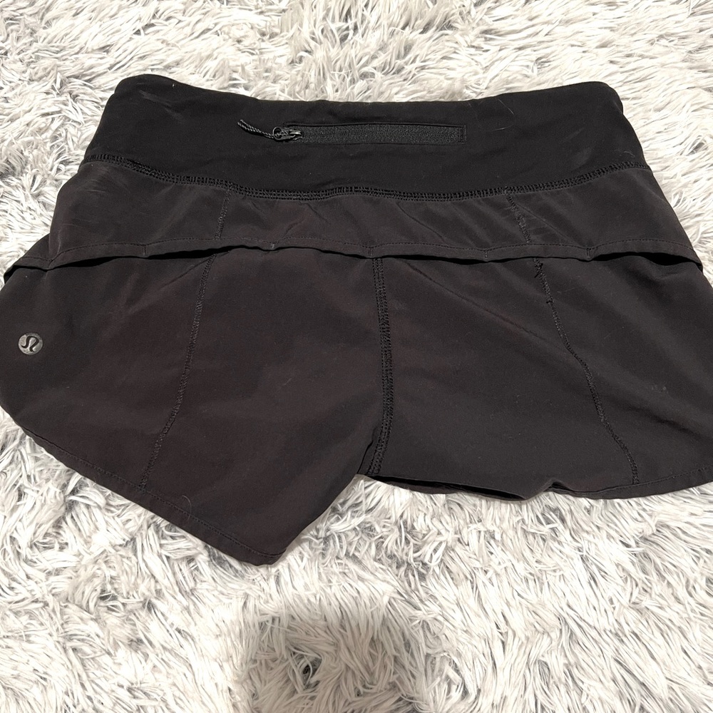 Lululemon Black Speed Up Shorts 2.5” 🤍